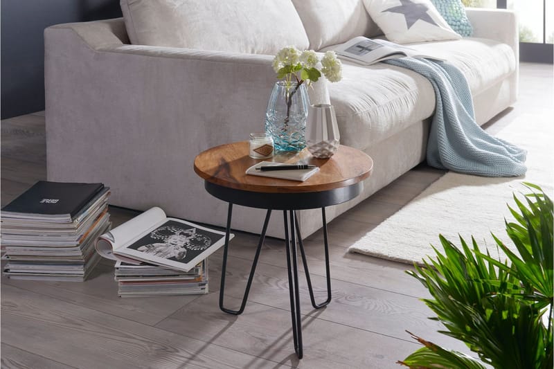 Sidobord & lampbord Wohnling Brun, Svart - Møbler - Bord - Avlastningsbord - Brettbord og småbord