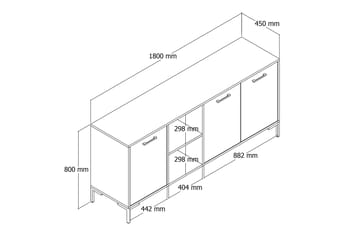 Andifli Konsollbord 180x80 cm - Brun - Møbler - Bord - Avlastningsbord - Konsollbord