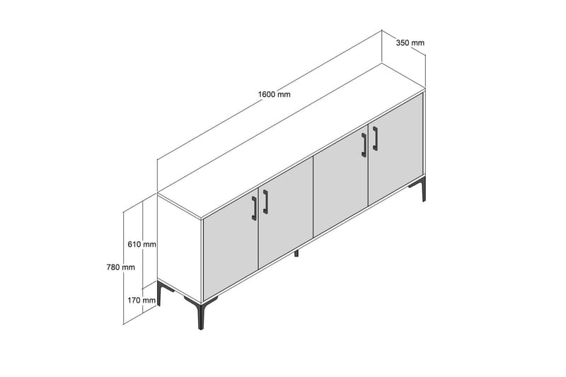 Desgrar Konsollbord 160x78 cm - Brun - Møbler - Bord - Avlastningsbord - Konsollbord