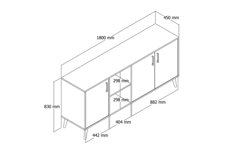 Desgrar konsollbord 180x80 cm - Møbler - Bord - Avlastningsbord - Konsollbord