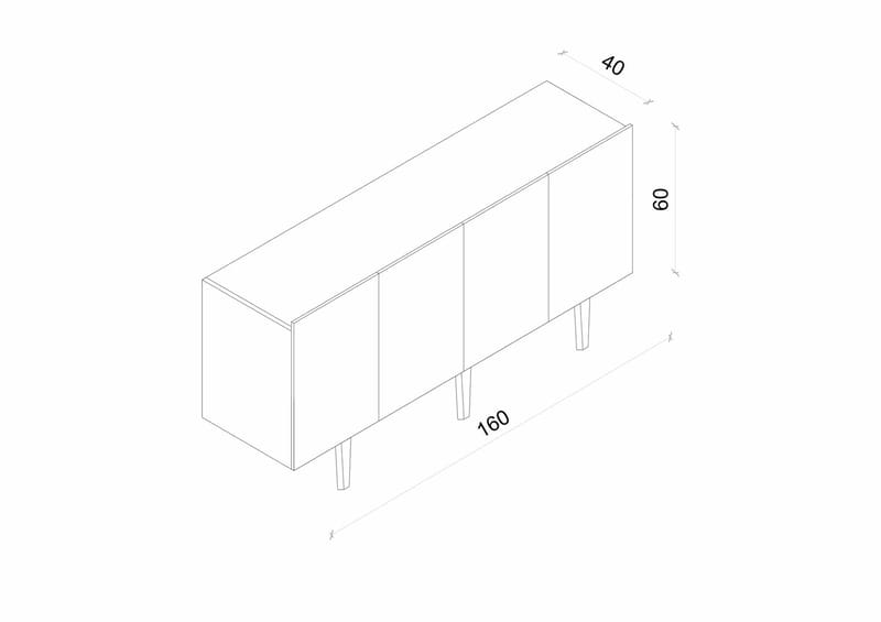 Konsollbord Nordure Capella (160 x 60 x 40 cm) Svart - Svart - Møbler - Bord - Avlastningsbord - Gangbord
