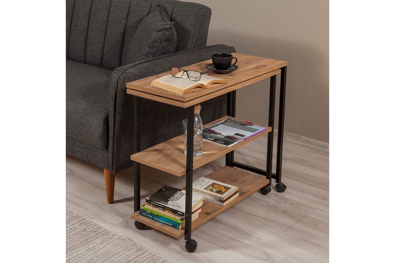Lantenot Sidebord 76cm - Natur / Svart - Møbler - Bord - Avlastningsbord - Lampebord & sidebord