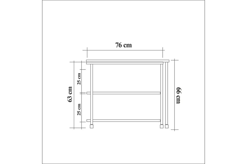 Lantenot Sidebord 76cm - Natur / Svart - Møbler - Bord - Avlastningsbord - Lampebord & sidebord