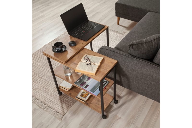Lantenot Sidebord 76cm - Natur / Svart - Møbler - Bord - Avlastningsbord - Lampebord & sidebord