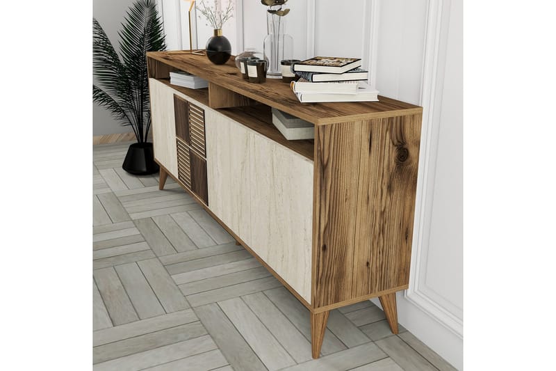 Lissione Konsollbord 180 cm - Valnøtt/Beige - Møbler - Bord - Avlastningsbord - Gangbord