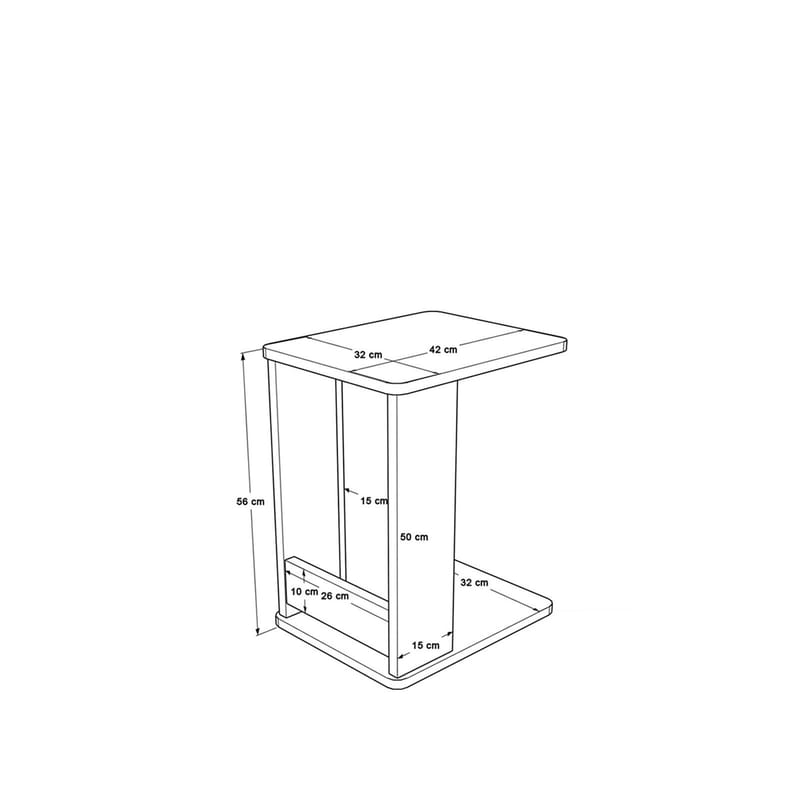 Solven Sidebord 32x42x55 cm - Atlantic Pine - Møbler - Bord - Avlastningsbord - Lampebord & sidebord