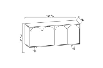 Venezia Konsollbord 150x150 cm - Brun/Antrasitt - Møbler - Bord - Avlastningsbord - Gangbord