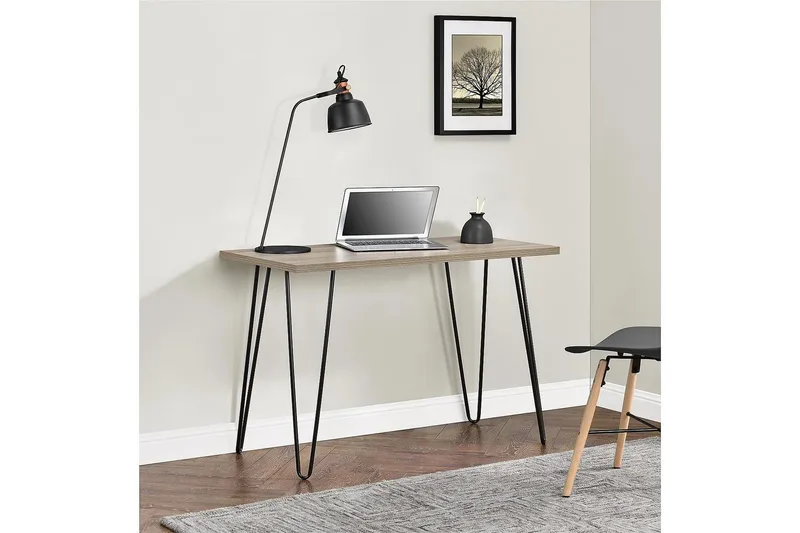 Owen Skrivebord 102 cm Natur/Svart - Dorel Home - Møbler - Bord - Kontorbord - Skrivebord