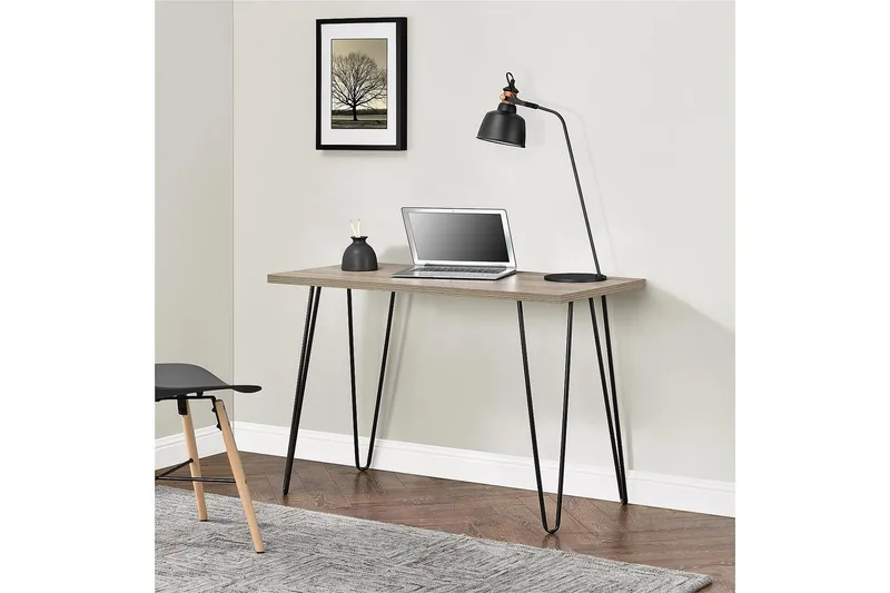Owen Skrivebord 102 cm Natur/Svart - Dorel Home - Møbler - Bord - Kontorbord - Skrivebord
