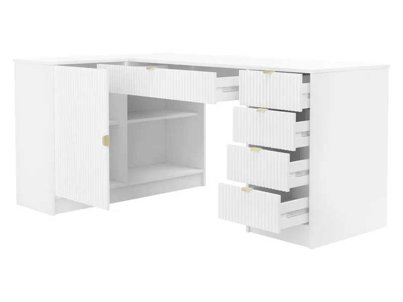 skrivebord Hjørneskrivebord TIRENO brun - Møbler - Bord - Kontorbord - Skrivebord - Hjørneskrivebord