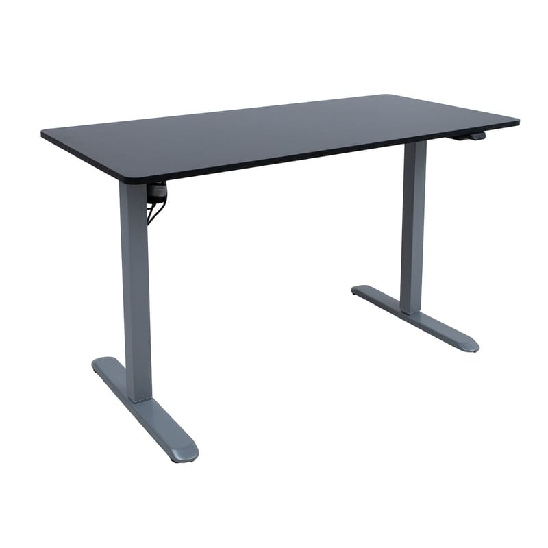 Skrivebord HOME4YOU Ergo Light med 1 motor 120x60x73-118 cm Svart/sølvgrå - svart/sølvgrå - Møbler - Bord - Kontorbord - Skrivebord - Hev og senkbart skrivebord