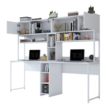 Skrivebord Wallxpert Dara (210 x 170,5 x 50 cm) Hvit - Hvit - Møbler - Bord - Kontorbord - Skrivebord