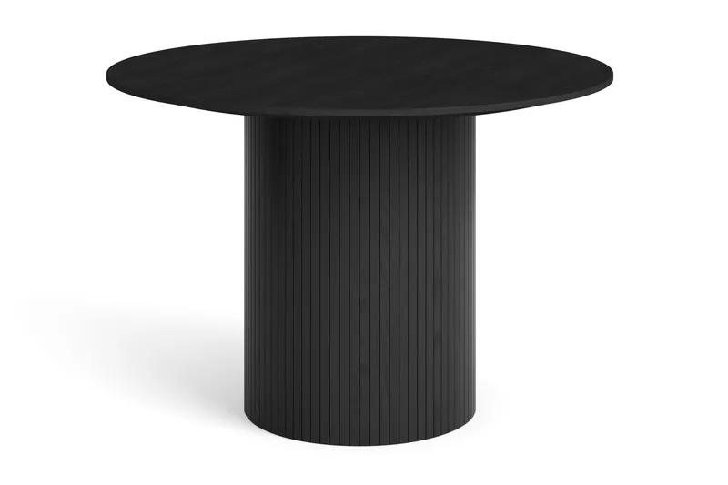 Kopparbo rundt spisebord 110 cm finér, Svart