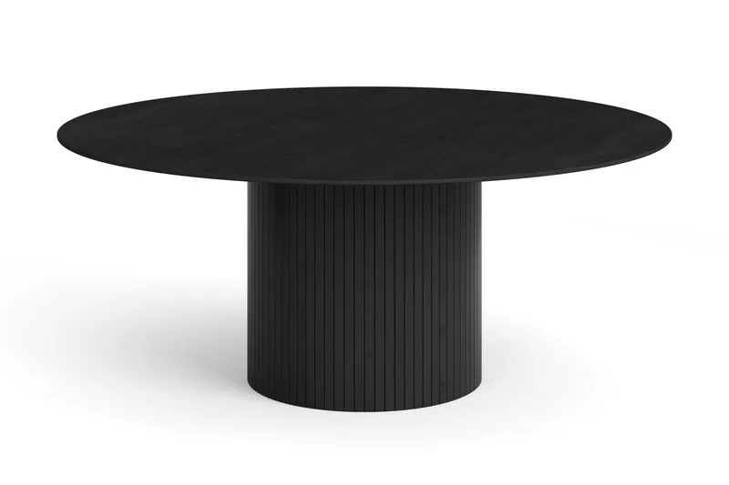 Kopparbo rundt spisebord 180 cm finér - Svart - Møbler - Bord - Spisebord & kjøkkenbord