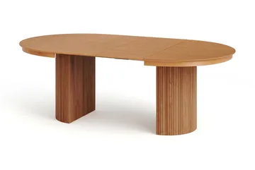 Kopparbo uttrekkbar, rund 120–220 cm, eik med 4 Filippa spisestoler - Eik - Møbler - Bord - Spisegrupper