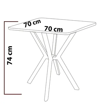 Krylor spisebord 70 cm kvadratisk - Svart - Møbler - Bord - Spisebord & kjøkkenbord