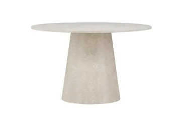 Lanzo Spisebord 120 cm Rundt - Beige - Møbler - Bord - Spisebord & kjøkkenbord