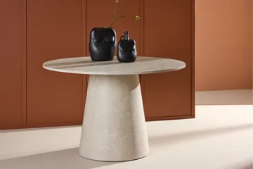 Lanzo Spisebord 120 cm Rundt - Beige - Møbler - Bord - Spisebord & kjøkkenbord