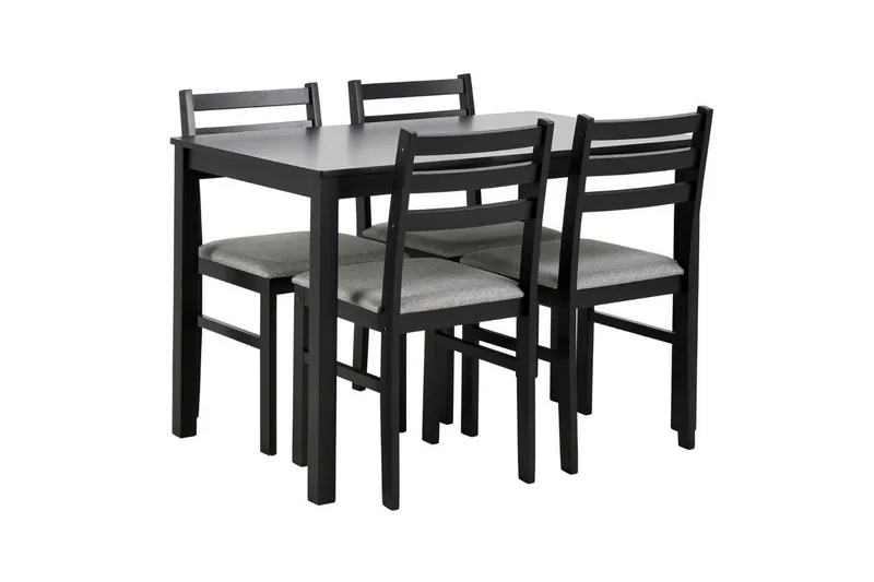Lumino Spisegruppe 110 Cm + 4 Spisestoler - Svart - Møbler - Bord - Spisegrupper