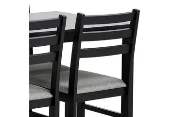 Lumino Spisegruppe 110 Cm + 4 Spisestoler - Svart - Møbler - Bord - Spisegrupper