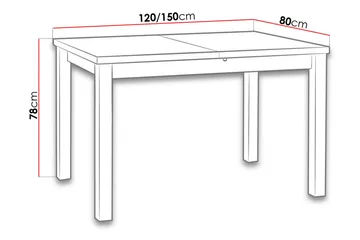 Max Spisebord 120x80x78 cm - Møbler - Bord - Spisebord & kjøkkenbord