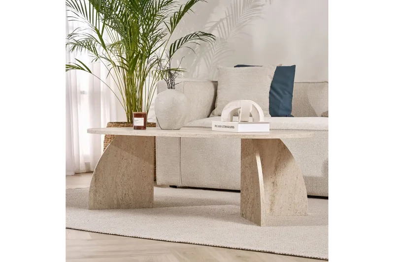 Osyra Sofabord 120 cm - Travertin - Møbler - Bord - Sofabord