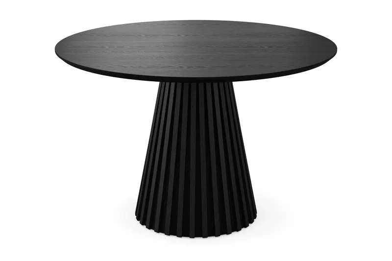 Peyra rundt spisebord 110 cm finér - Svart - Møbler - Bord - Spisebord & kjøkkenbord