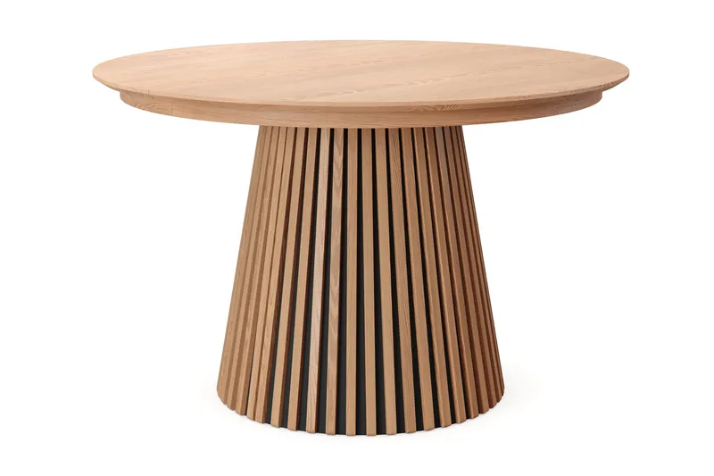 Peyra rundt uttrekkbart spisebord 120–220 cm finér - Eik - Møbler - Bord - Spisebord & kjøkkenbord