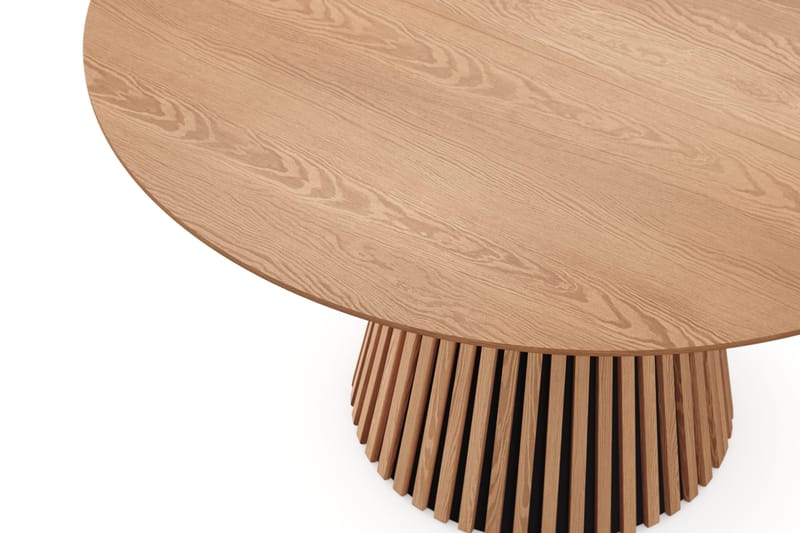 Peyra rundt uttrekkbart spisebord 120–220 cm finér - Eik - Møbler - Bord - Spisebord & kjøkkenbord