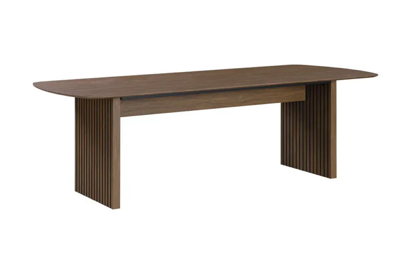 Richeto spisebord 180 cm med 6 Filip spisestoler - Røkt eik / taupe bouclé - Møbler - Bord - Spisegrupper