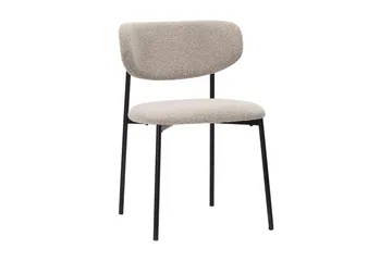 Richeto spisebord 180 cm med 6 Lucy spisestoler - Røkt eik / Greige bouclé - Møbler - Bord - Spisegrupper