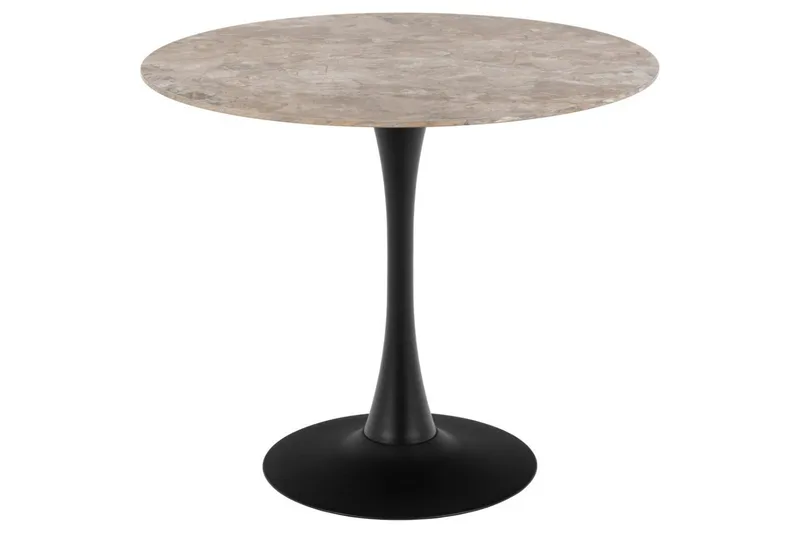 Salm Spisebord 90 cm Rundt, Svart