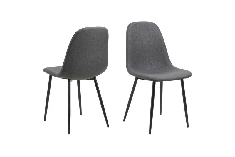 Sanjoan Spisegruppe 140 Cm + 4 Salaman Spisestuestoler - Grå/Svart - Møbler - Bord - Spisegrupper