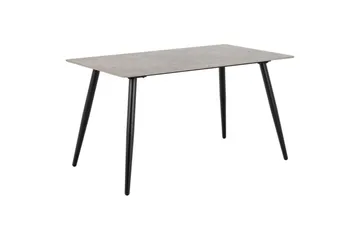 Sanjoan Spisegruppe 140 Cm + 4 Salaman Spisestuestoler - Grå/Svart - Møbler - Bord - Spisegrupper