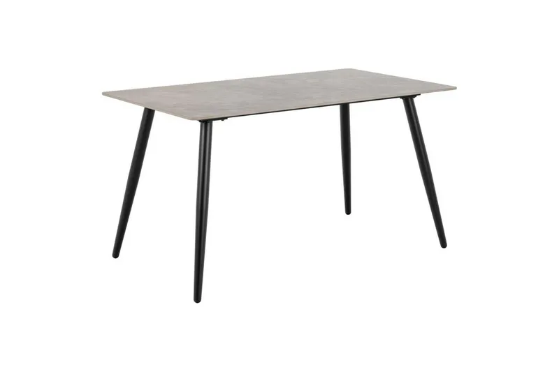 Sanjoan Spisegruppe 140 Cm + 4 Salaman Spisestuestoler - Grå/Svart - Møbler - Bord - Spisegrupper