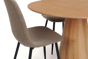 Siena spisegruppe rund 110 cm eik med 4 Nibe spisestoler - Eik - Møbler - Bord - Spisegrupper