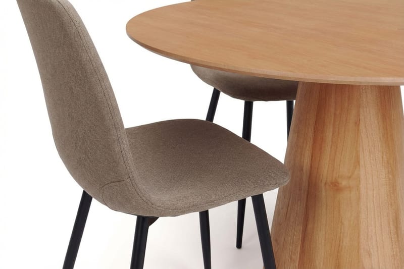 Siena spisegruppe rund 110 cm eik med 4 Nibe spisestoler - Eik - Møbler - Bord - Spisegrupper