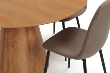 Siena spisegruppe rund 150 cm eik med 6 Nibe spisestoler - Eik - Møbler - Bord - Spisegrupper