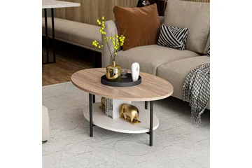 Burata Sofabord 90 cm - Eik/Hvit - Møbler - Bord - Sofabord