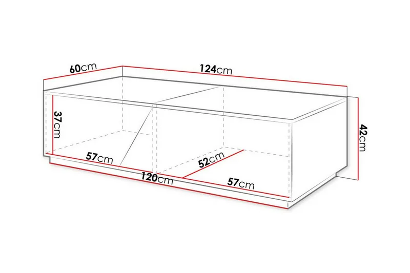 Carbost salongbord 60 cm - Møbler - Bord - Sofabord