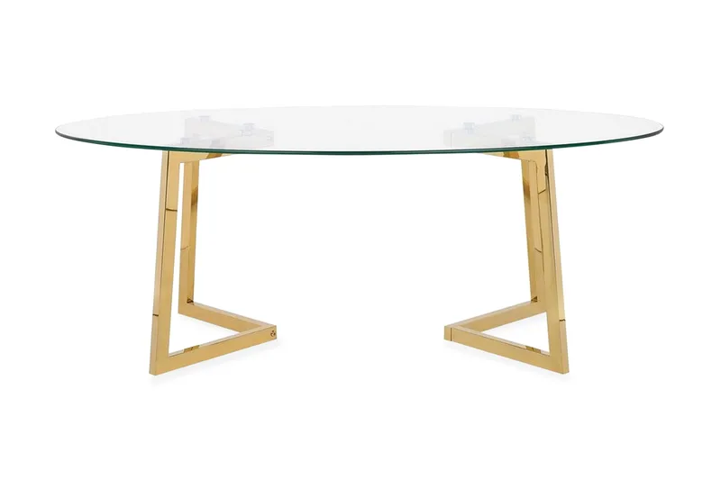 Frechen Sofabord 120 cm, Glass/Gull