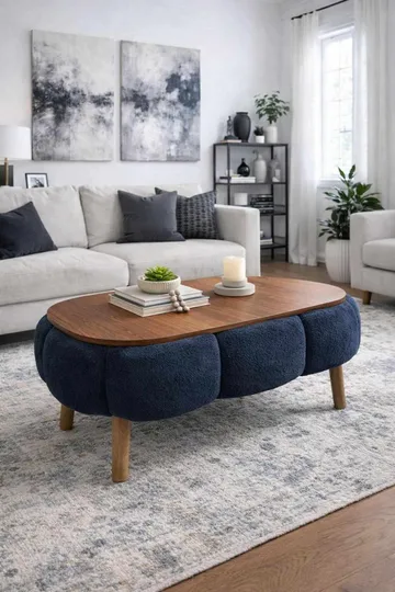Sofabord Homitis Papatya (98 x 45 x 68 cm) Antrasitt - Møbler - Bord - Sofabord