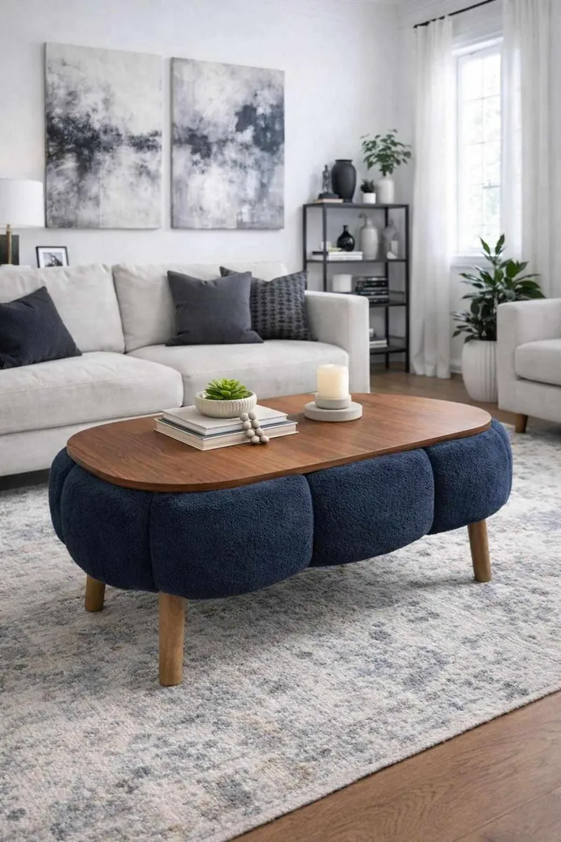 Sofabord Homitis Papatya (98 x 45 x 68 cm) Antrasitt - Møbler - Bord - Sofabord