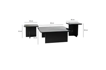 Moosonee Sofabord 80 cm - Svart - Møbler - Bord - Sofabord