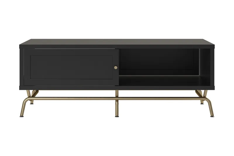 Nova Sofabord 122 cm med Oppbevaring Svart