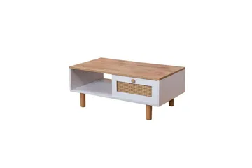 Sofabord Terra Hvit / Eik - Hvit - Møbler - Bord - Sofabord