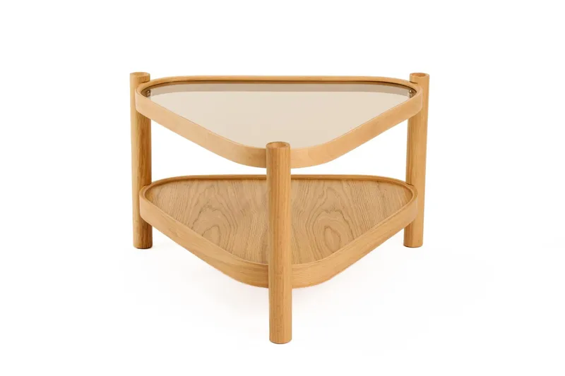 Sofabord Wallxpert Nesta (95 x 48 x 95 cm) Eik Transparent - Eik - Møbler - Bord - Sofabord