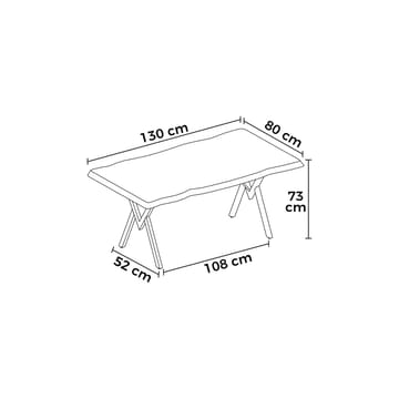 Spisebord Hanah Home Akort (130 x 73 x 80 cm) Travertin brun - Møbler - Bord - Spisebord & kjøkkenbord