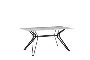 Ballina Spisebord 160 cm - Hvit / Svart - Møbler - Bord - Spisebord & kjøkkenbord