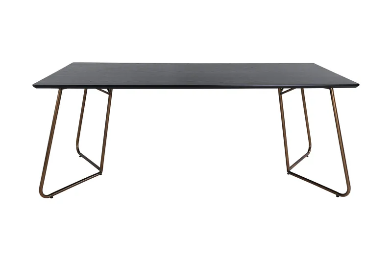 Petra Spisebord 190 cm - Sort/Kobber - Møbler - Bord - Spisebord & kjøkkenbord